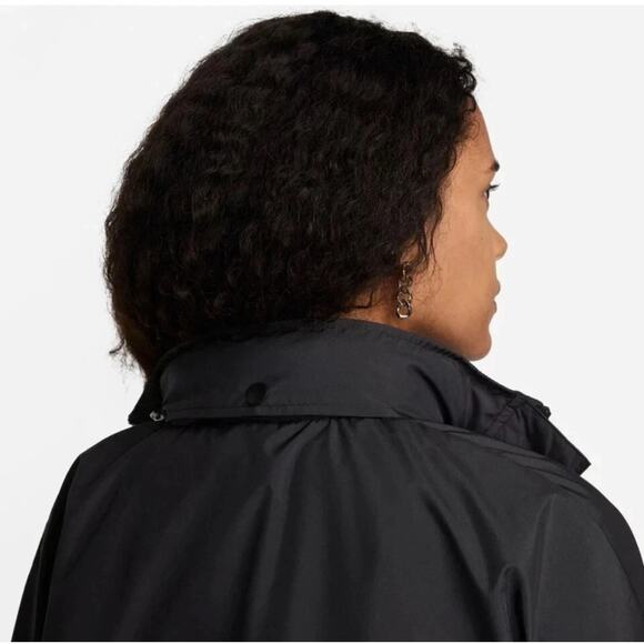 NWT Nike Sportswear Essential Black Trench Coat Women’s Size Small (FN2843-010) - Picture 10 of 15